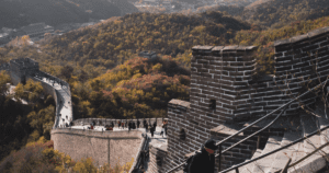 Walk across the great wall of China