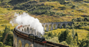 Take a train journey through the Scottish Highlands