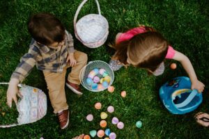 An Easter egg hunt with the kids