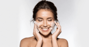 Remove excess oil with cleansing