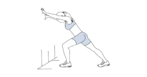 Standing hamstring and calf stretch
