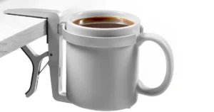 Clip based coffee cup holder